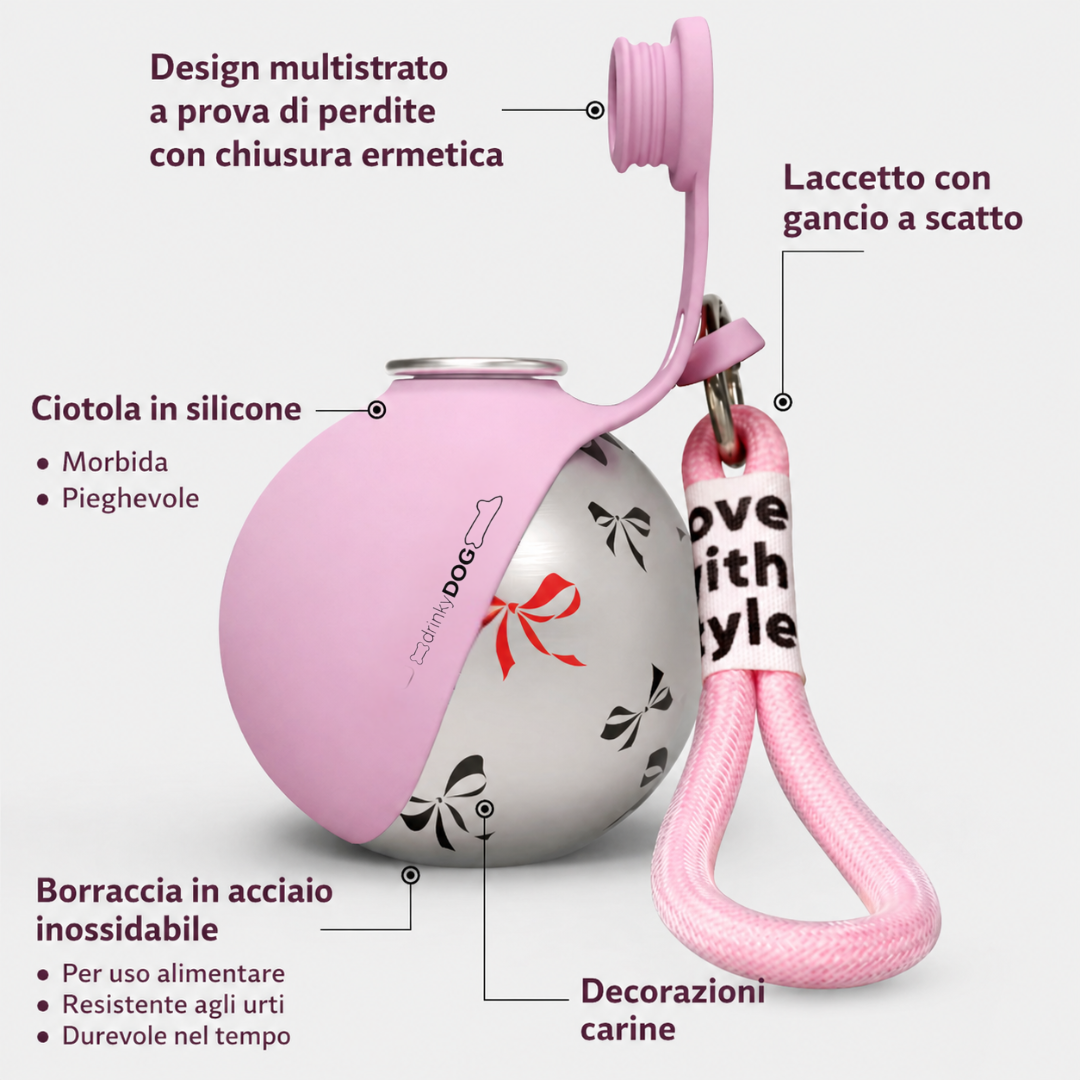 DrinkyDog™ | Borraccia Portatile 2 in 1 per Cani