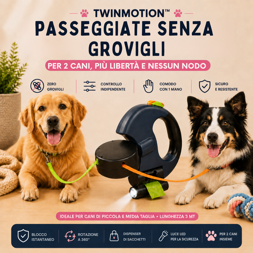 TwinMotion™ │ Due cani, zero grovigli.