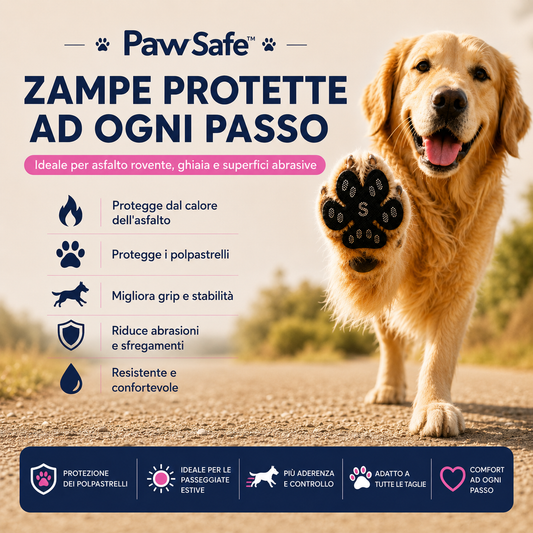 PawSafe™ | Protezioni Adesive per le Zampe del Cane