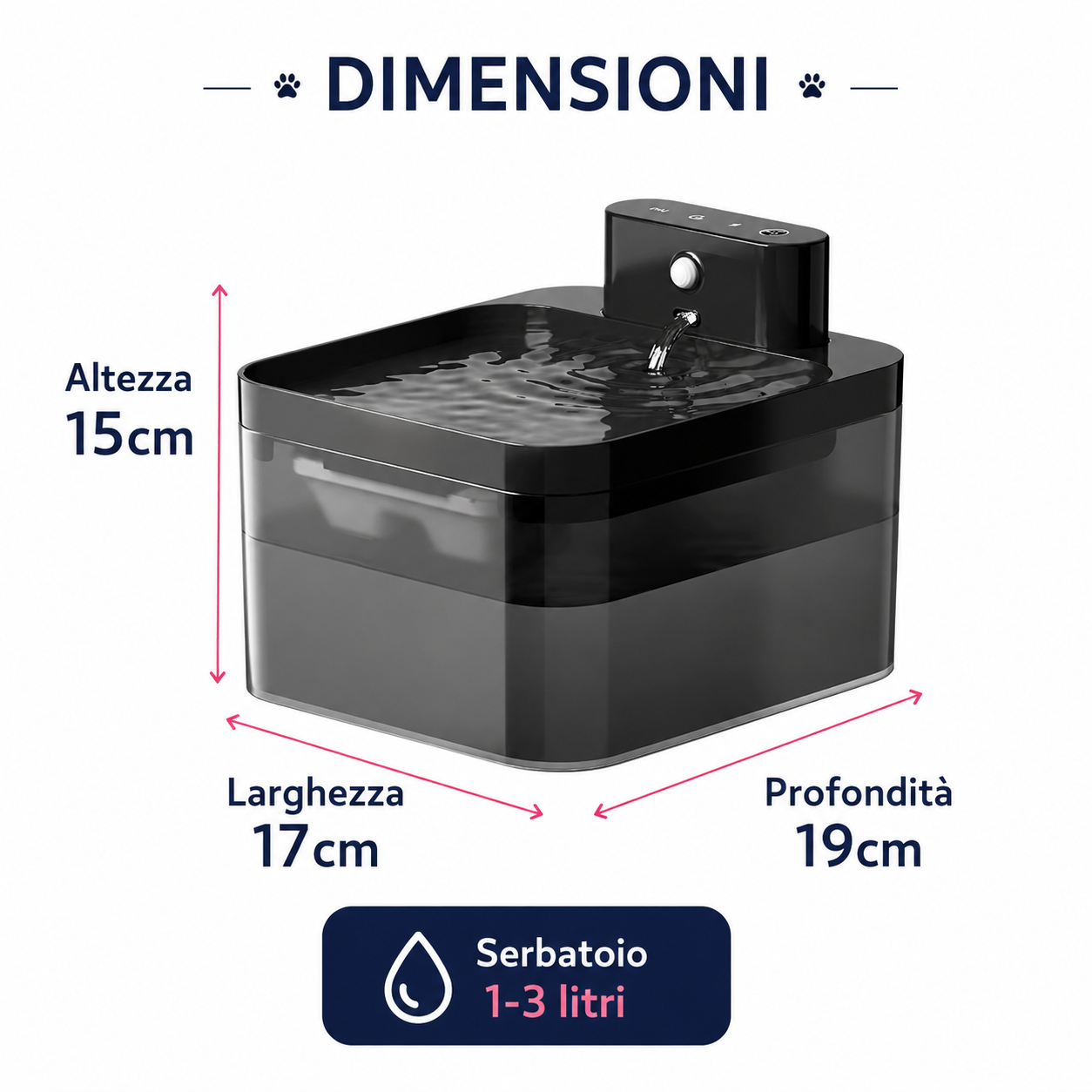 AquaPaw™ | Fontanella Automatica con Sensore per Cani e Gatti
