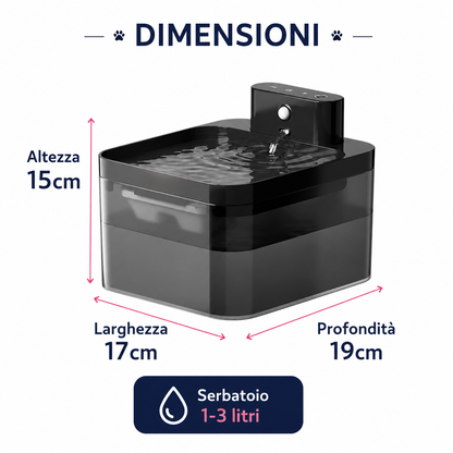 AquaPaw™ | Fontanella Automatica con Sensore per Cani e Gatti