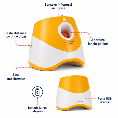 BallBot™ | Lancia Palline Automatico per Cani