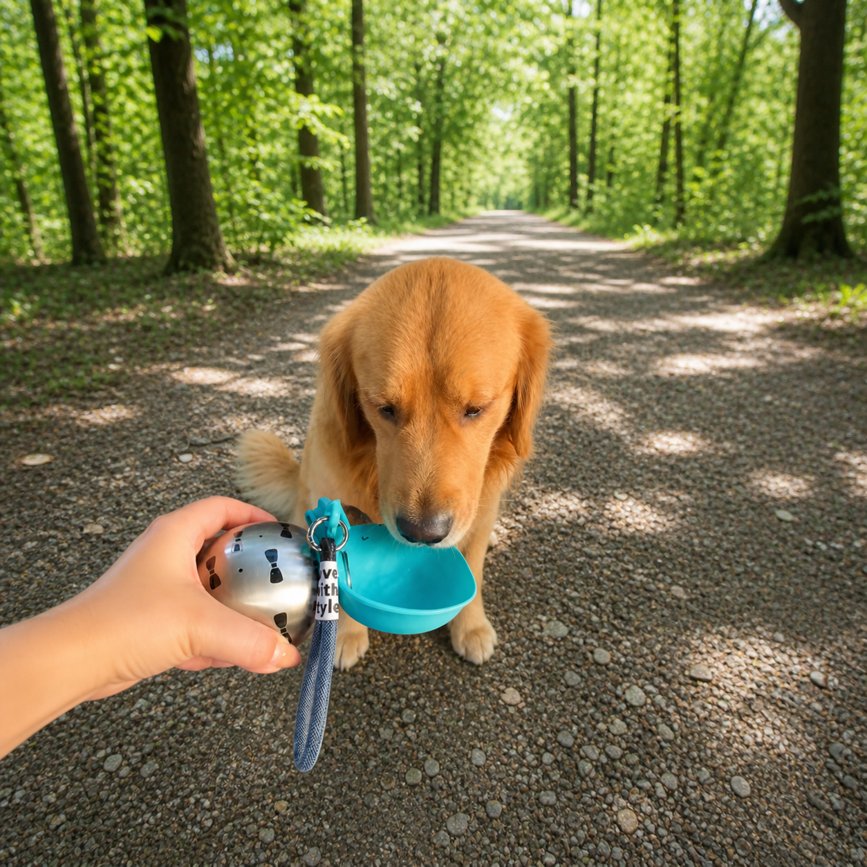 DrinkyDog™ | Borraccia Portatile 2 in 1 per Cani