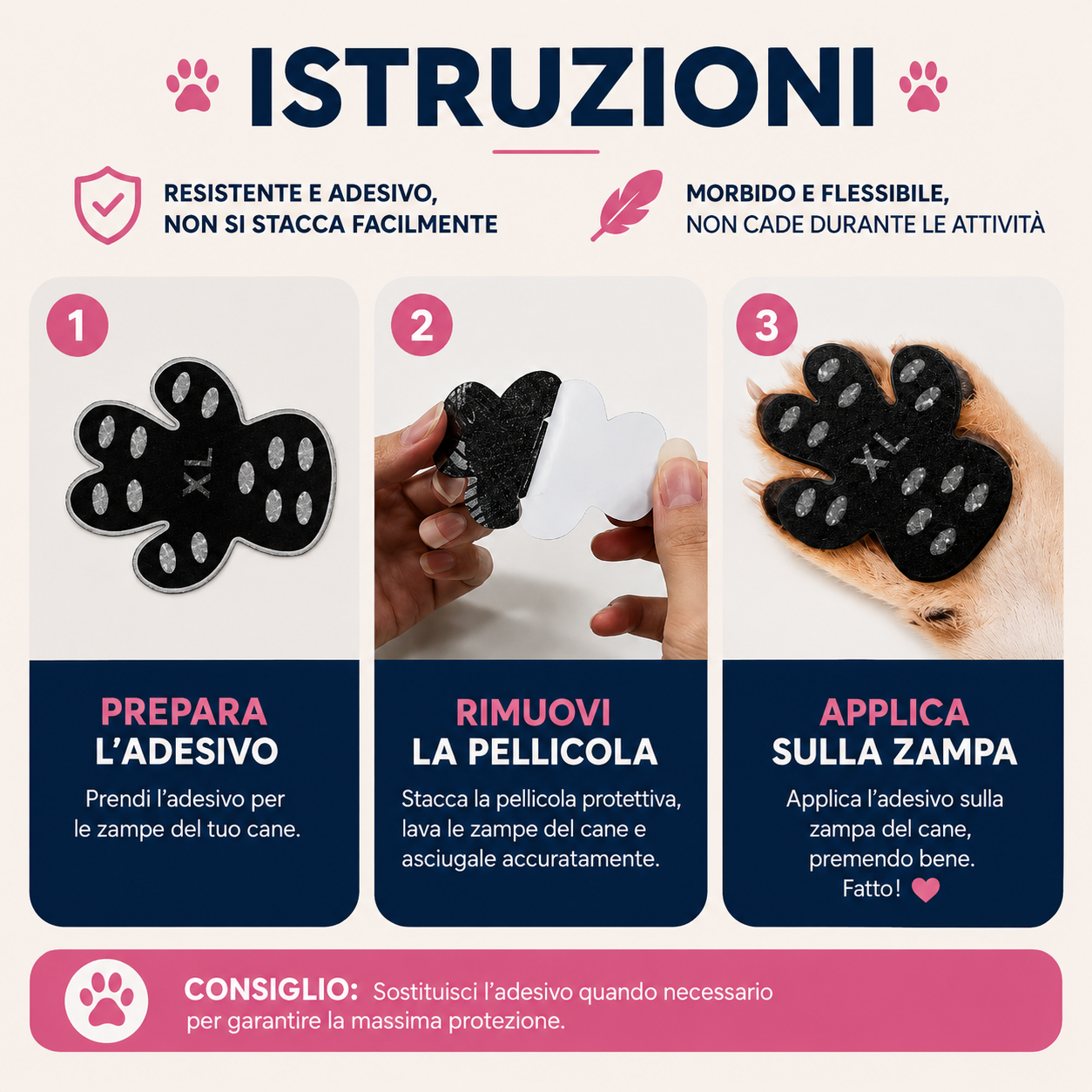 PawSafe™ | Protezioni Adesive per le Zampe del Cane